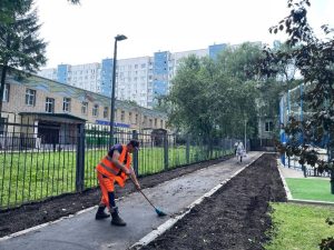 Локальные работы по благоустройству завершаются в Щербинке. Фото предоставили сотрудники ГБУ «Жилищник района Щербинка».