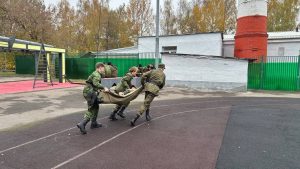 Ученики кадетских классов школы №2083 выступили на втором этапе «Спартакиады кадет». Фото: официальная страница школы №2083 в социальных сетях